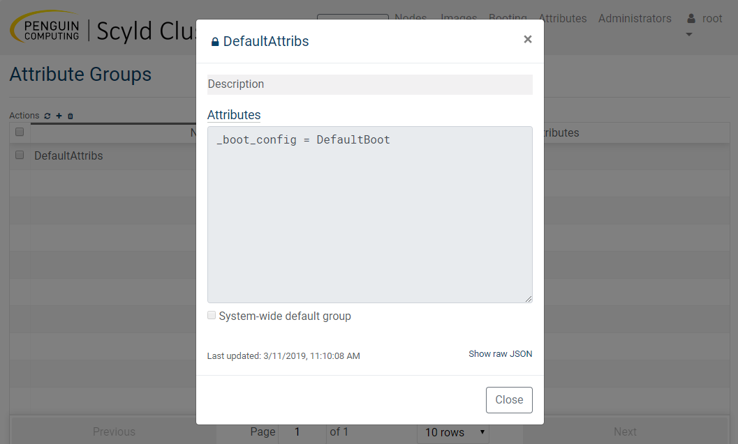 Attribute Groups Detail