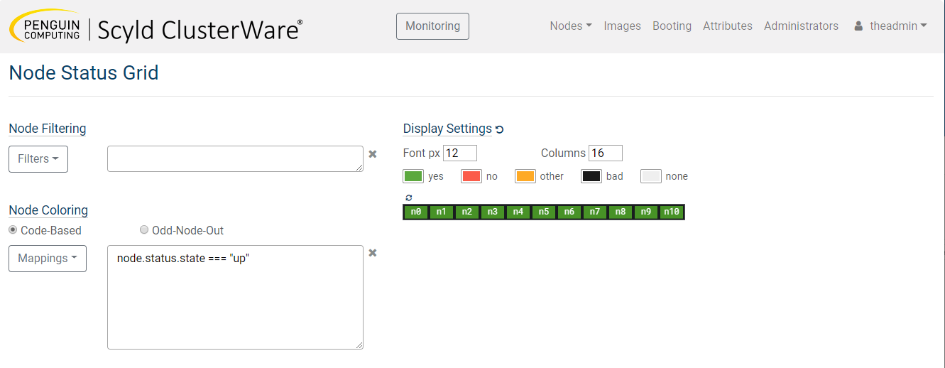 Node Status Grid